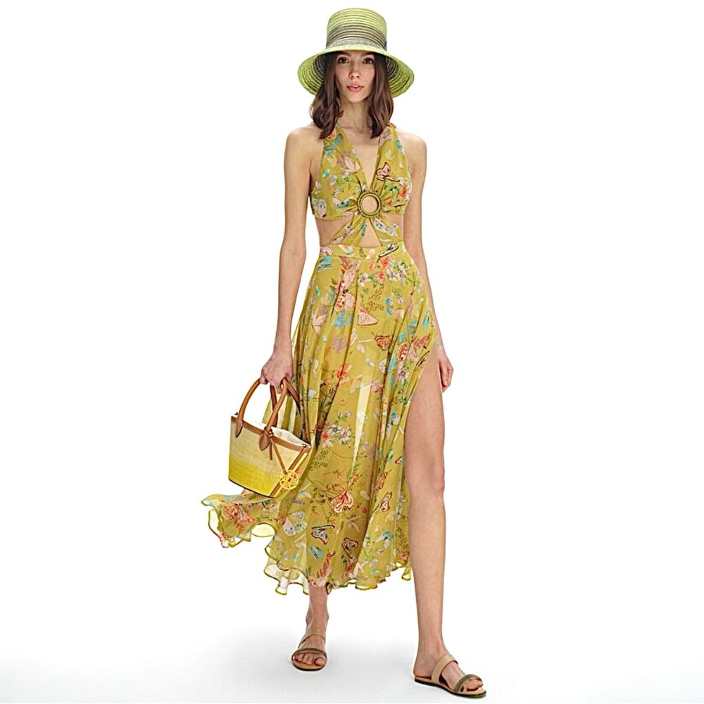Floral Yellow Maxi Dress
